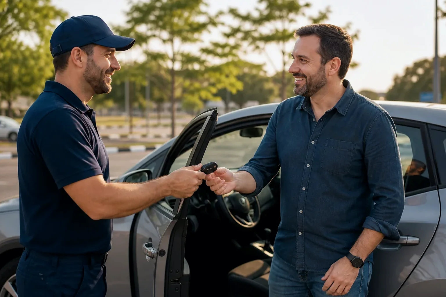 Chaveiro abrindo um carro com ferramentas em Planaltina.